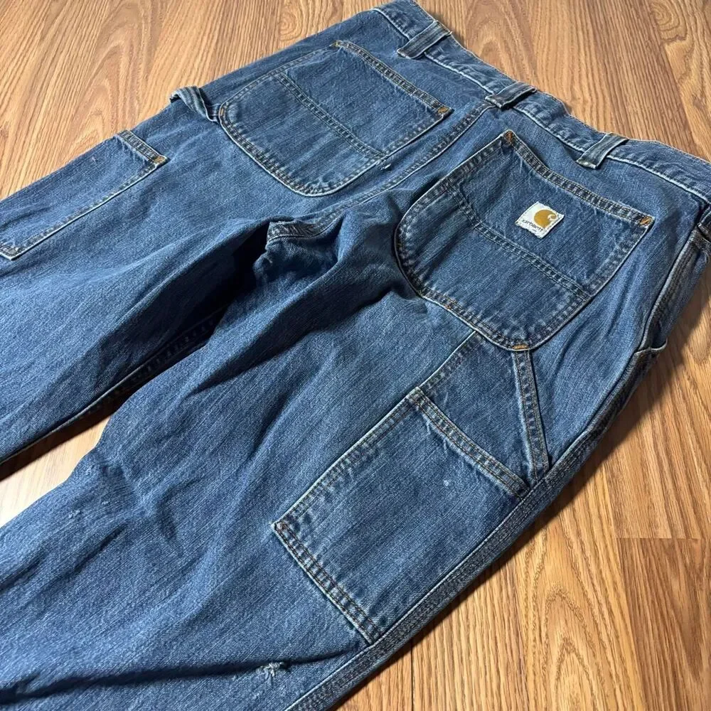 Carhartt Men's Blue and Navy Jeans